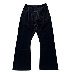 Fear of God ESSENTIALS Vintage Black Velour Flare Sweatpants BLACK Sz 12